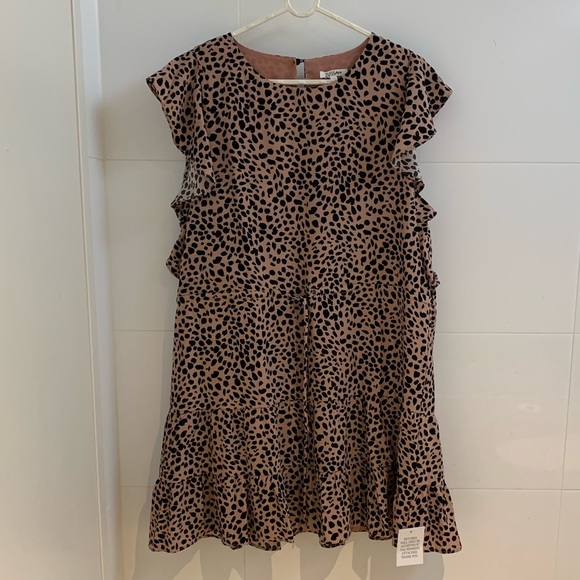 Tussah Ivana Mini Dress in Nude Spot - Size 12 - Picture 4 of 14